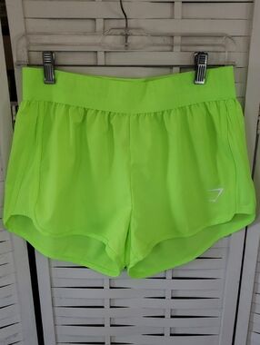 Gymshark Women's Neon Lime Athletic Running Shorts Size S